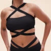 Lunalae Renee Cropped Bra - Recycled Black 2 Lunalae Renee Cropped Bra - Recycled Black -Clothing Store 1256TPBlack 9