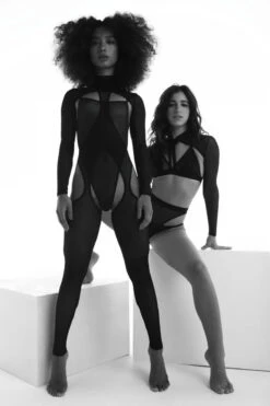 Rolling Long Peek-A-Boo Onesie - Black 7 Rolling Long Peek-A-Boo Onesie - Black -Clothing Store 12 7 1 106 day02rolling1759 1