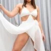Lunalae High Waist Wrap Dance Skirt - White -Clothing Store 1 46e1549c 8bce 4434 a479 1445a9a0c575