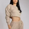 CXIX Oversized Cropped Jumper - Fawn