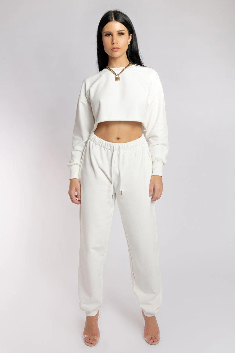 CXIX Oversized Jogger Bottoms - Ecru 7 CXIX Oversized Jogger Bottoms - Ecru - Image 5