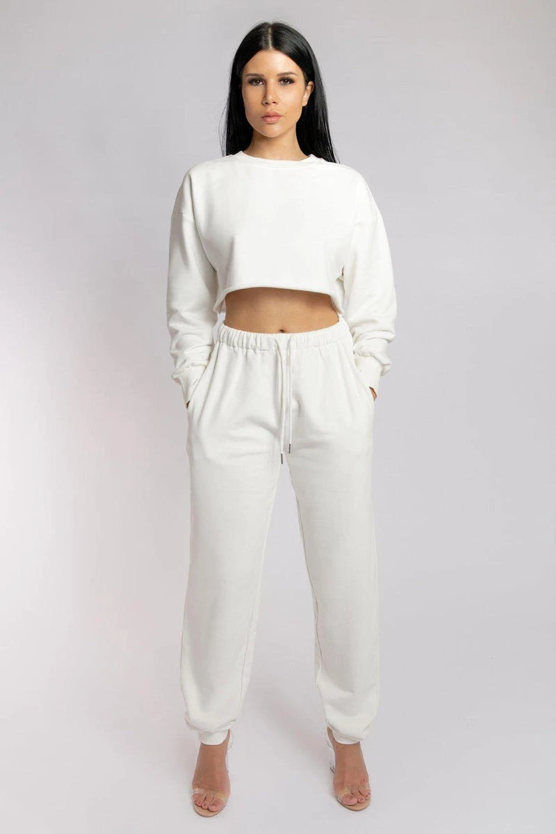 CXIX Oversized Jogger Bottoms - Ecru 3 CXIX Oversized Jogger Bottoms - Ecru