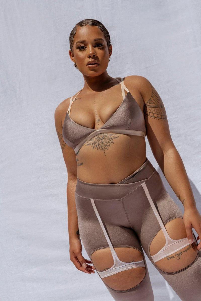 CXIX Confession Garter Leggings - Bronzed 7 CXIX Confession Garter Leggings - Bronzed - Image 5