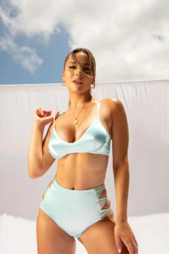 CXIX Aphrodite Bralette - Baby Blue Satin -Clothing Store 20 12 10Creatures 111