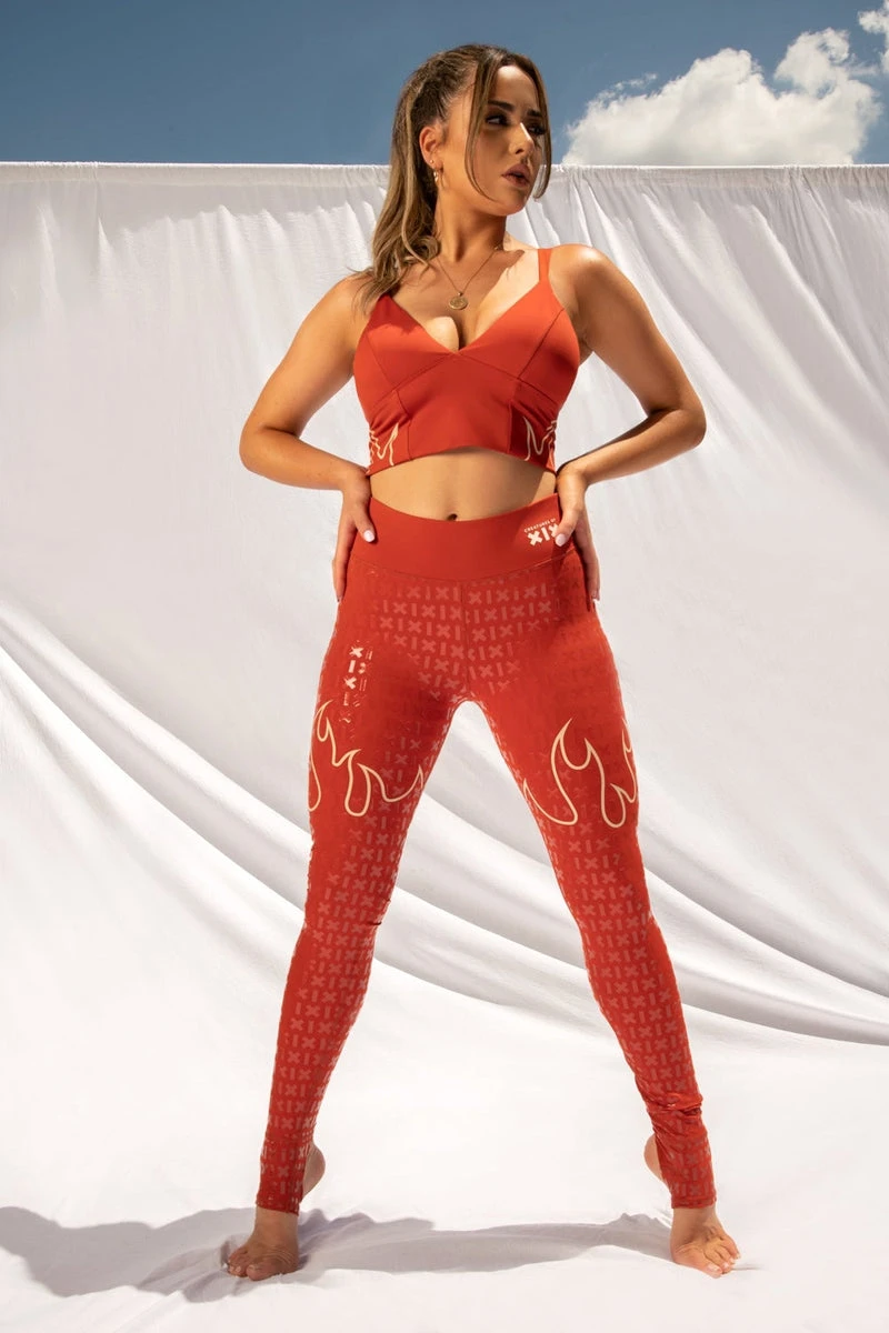 CXIX Fya Gecko Grip Leggings - Red 3 CXIX Fya Gecko Grip Leggings - Red