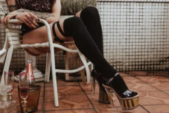 Rolling Over The Knee Ribbon Socks - Black (3 Sizes Available) 19 Rolling Over The Knee Ribbon Socks - Black (3 Sizes Available) -Clothing Store 20181202 ROLLING FELINA98