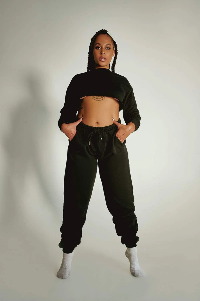 CXIX Oversized Jogger Bottoms - Black 5 CXIX Oversized Jogger Bottoms - Black - Image 3