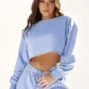 CXIX Oversized Cropped Jumper - Powder Blue