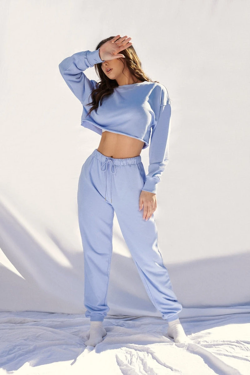 CXIX Oversized Jogger Bottoms - Powder Blue 3 CXIX Oversized Jogger Bottoms - Powder Blue