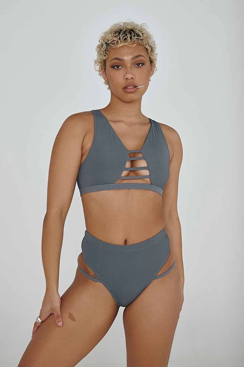 CXIX LA Bottoms - Ribbed Dark Grey 3 CXIX LA Bottoms - Ribbed Dark Grey