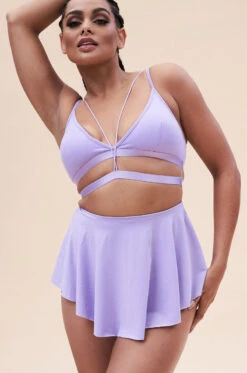 Lunalae Free Flow High Waist Shorts - Lilac -Clothing Store 221011 LunaLae 29 1207