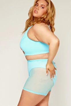 CXIX Dollhaus Mesh Biker Shorts - Blue -Clothing Store 23 01 03CXIX 14161