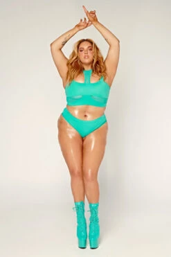 CXIX Dollhaus Choker Top - Aqua 12 CXIX Dollhaus Choker Top - Aqua -Clothing Store 23 01 03CXIX 15291