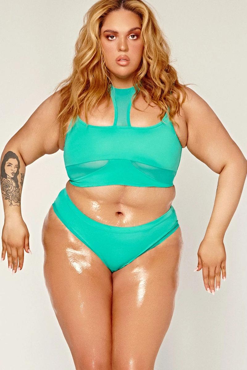 CXIX Dollhaus Choker Top - Aqua 3 CXIX Dollhaus Choker Top - Aqua