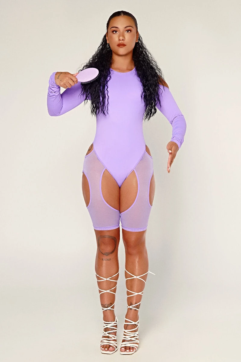 CXIX Dollhaus Mesh Bodysuit - Purple 6 CXIX Dollhaus Mesh Bodysuit - Purple - Image 4