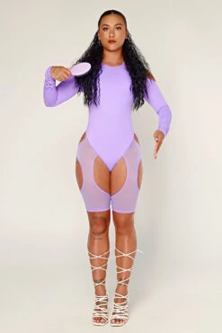 CXIX Dollhaus Mesh Bodysuit - Purple -Clothing Store 23 01 03CXIX 3171