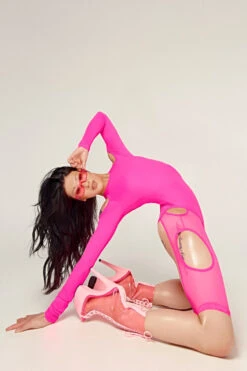 CXIX Dollhaus Mesh Bodysuit - Barbie Pink -Clothing Store 23 01 03CXIX 5091