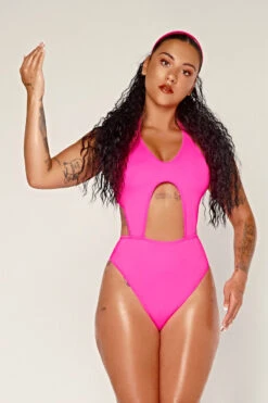 CXIX Dollhaus Halter Bodysuit - Pink -Clothing Store 23 01 03CXIX 5311