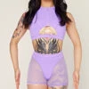 CXIX Dollhaus Mesh Biker Shorts - Purple -Clothing Store 23 01 03CXIX 9251