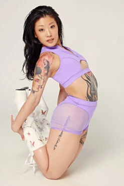 CXIX Dollhaus Mesh Biker Shorts - Purple 13 CXIX Dollhaus Mesh Biker Shorts - Purple -Clothing Store 23 01 03CXIX 9621