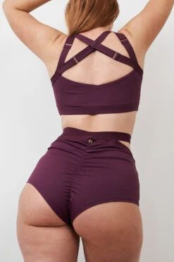 Lunalae Tia Strappy Crossover Top - Recycled Mulberry -Clothing Store 230329 LUNALAE 11 0568