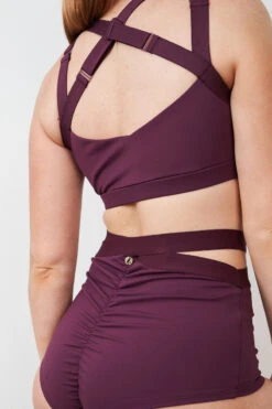 Lunalae Tia Strappy Crossover Top - Recycled Mulberry -Clothing Store 230329 LUNALAE 11 0575