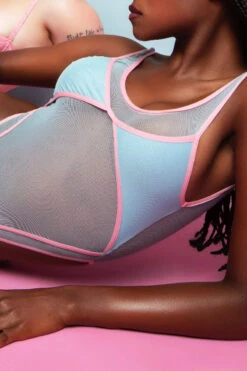 Rolling Vertigo Bodysuit - Blue/Pink -Clothing Store 23 10 1 192 veCC81rtigo20azul202