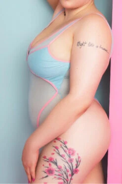 Rolling Vertigo Bodysuit - Blue/Pink -Clothing Store 23 10 6 647 Klinger20azul20lado