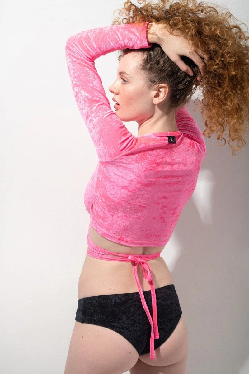 RAD Ballet Cardigan - Velvet Neon Pink 4 RAD Ballet Cardigan - Velvet Neon Pink - Image 2