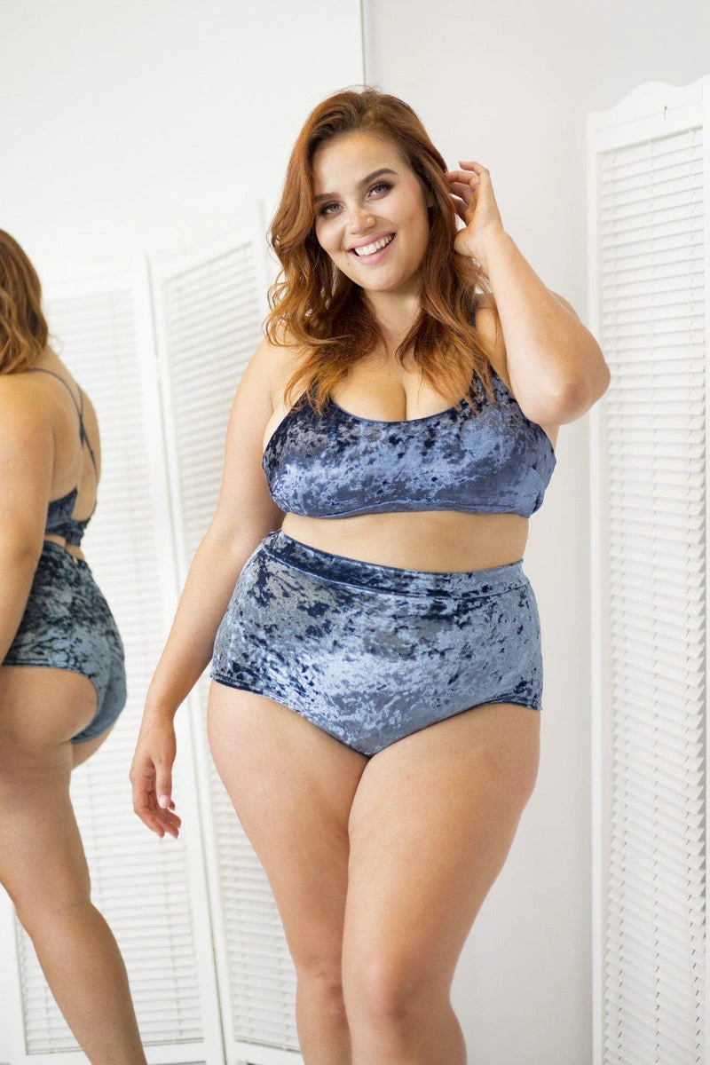 Lunalae Delphine Top - Gunmetal Velvet 11 Lunalae Delphine Top - Gunmetal Velvet - Image 9