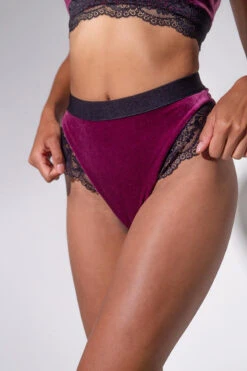 Sorte Velvet Adore Shorts - Plum -Clothing Store ADORE 27