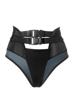 Hamade Activewear High Waisted Buckle Bottoms - Black -Clothing Store AW05