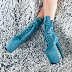 Hella Heels BabyDoll 8inch Boots - Baby Blue -Clothing Store BD Baby Blue 8 Inch 4