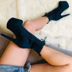 Hella Heels BabyDoll 7inch Boots - Teal -Clothing Store BD Teal 7 Inch 4