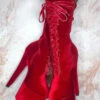 Hella Heels BabyDoll Velvet 7inch Boots - Bad Blood -Clothing Store BabyDollVelvet7inchBoots BadBlood2
