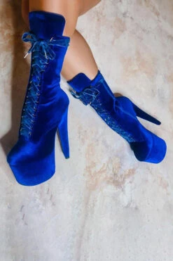 Hella Heels BabyDoll Velvet 7inch Boots - King Pin -Clothing Store BabyDollVelvet7inchBoots KingPin2