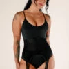 CXIX Baddies Garter Bodysuit - Onyx 2 CXIX Baddies Garter Bodysuit - Onyx -Clothing Store BaddiesGarterBodysuitBlackFront 1