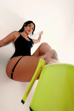 CXIX Baddies Garter Bodysuit - Onyx 15 CXIX Baddies Garter Bodysuit - Onyx -Clothing Store BaddiesGarterBodysuitBlackWideAngle1