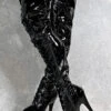 Hella Heels LipKit Thigh High Front Lace 7inch Boots - Black Beatle -Clothing Store BlackBeatleThighHighFrontLace 7INCH3