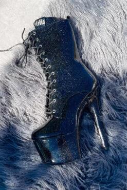 Hella Heels The Glitterati 7inch Boots - Sin City -Clothing Store Blacksincityglitter7inchpoledancehighboot 4