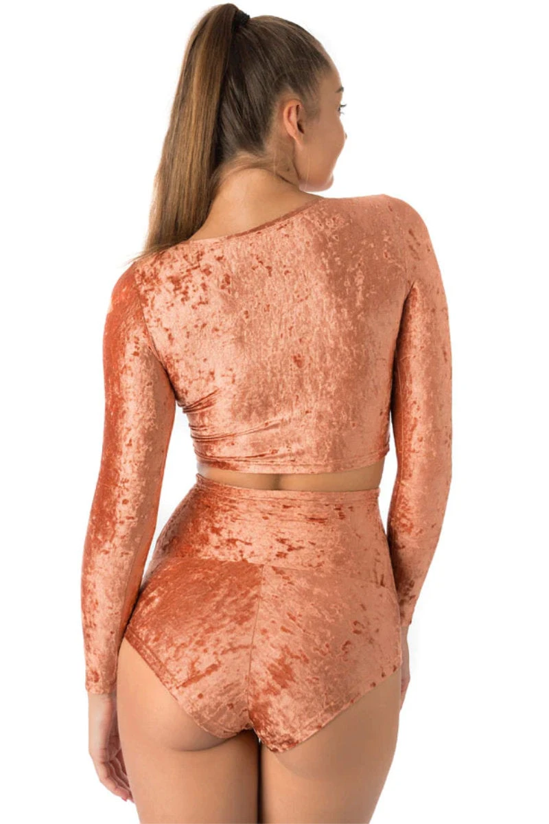 Dragonfly Pavi Crop Top - Velvet Bronze 4 Dragonfly Pavi Crop Top - Velvet Bronze - Image 2