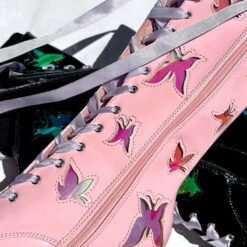 Hella Heels Butterfly Boots - 8inch - Pink -Clothing Store ButterflyBoot Pink3