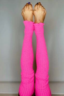 Thigh High Legwarmers - Neon Pink -Clothing Store CD131234 C673 4CC1 A662 106B70DF2CAB