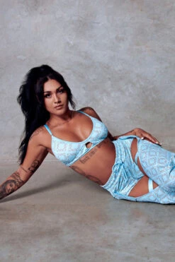 CXIX 119 Chaps - Blue Print -Clothing Store Chaps blue fashion 119 polewear CXIX streetwear