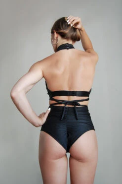 Pole Addict Scrunch Butt Basic High Waist Shorts - Black -Clothing Store Choker Top Scrunch Butt 2