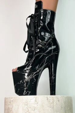 Hella Heels Renaissance Open Toe 8inch Boots - Confession