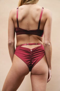 Lunalae Hannah Low Waist Bottoms - Recycled Burgundy 13 Lunalae Hannah Low Waist Bottoms - Recycled Burgundy -Clothing Store Copyof220701 LunaLae 19 0867copy