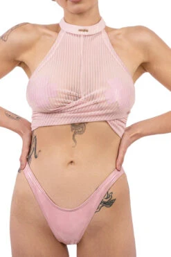 Naughty Thoughts XXX Rated See Through Top - Pink -Clothing Store DL 09176copy2