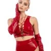 Naughty Thoughts Sinner Vinyl OO Top - Red