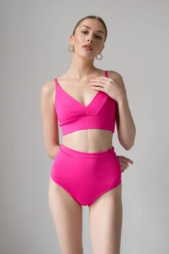 Pole Addict Scrunch Butt Basic High Waist Shorts - Neon Pink -Clothing Store DSC 4253